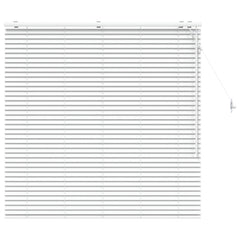 Venetian Blind 35 mm Solid Paulownia Wood Drop 130 cm White 140 cm