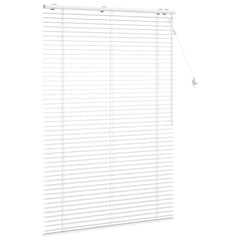 vidaXL Venetian Blind White 110 x 160 cm 35 mm Solid Paulownia Wood 3
