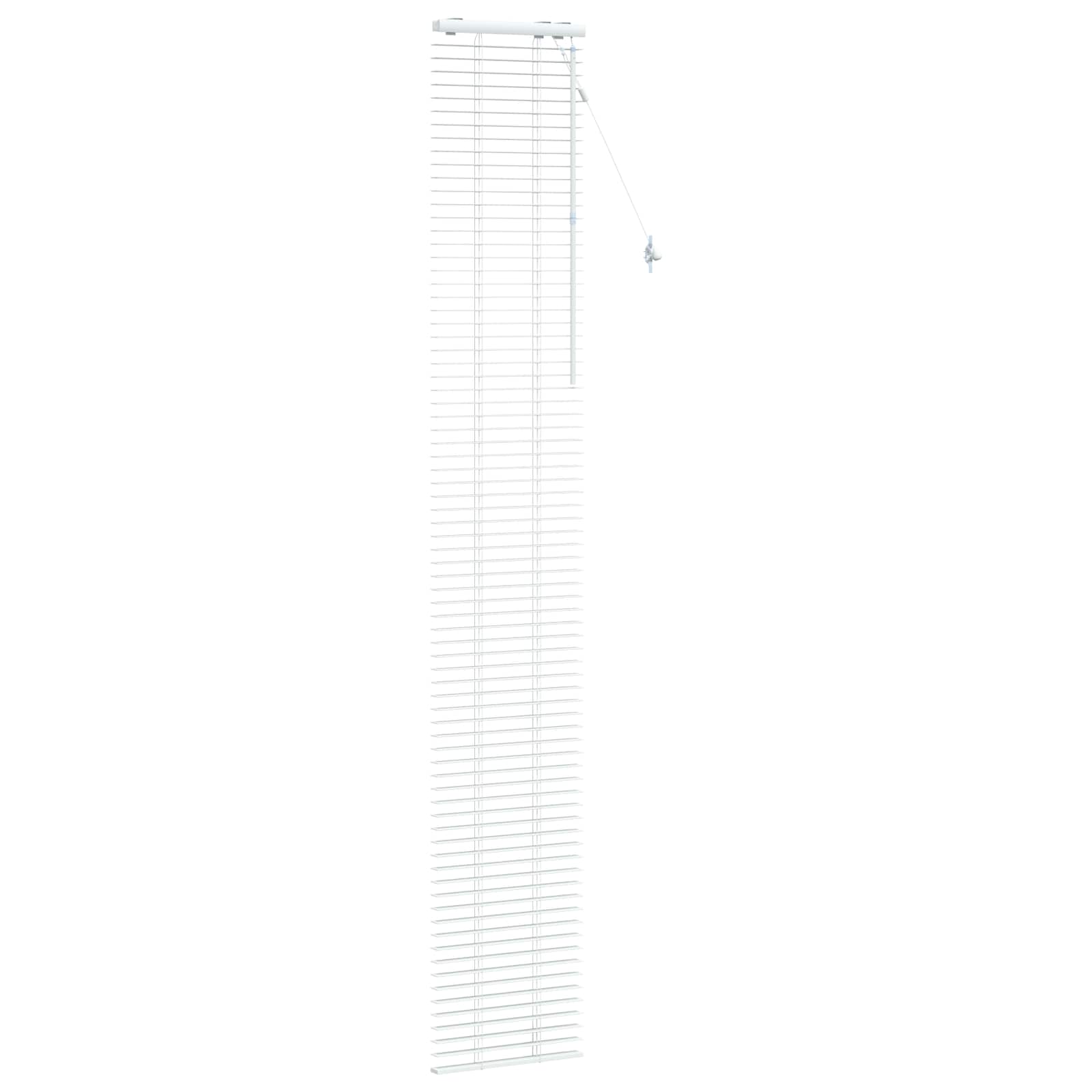 vidaXL Venetian Blind White 40 x 250 cm 35 mm Solid Paulownia Wood 3