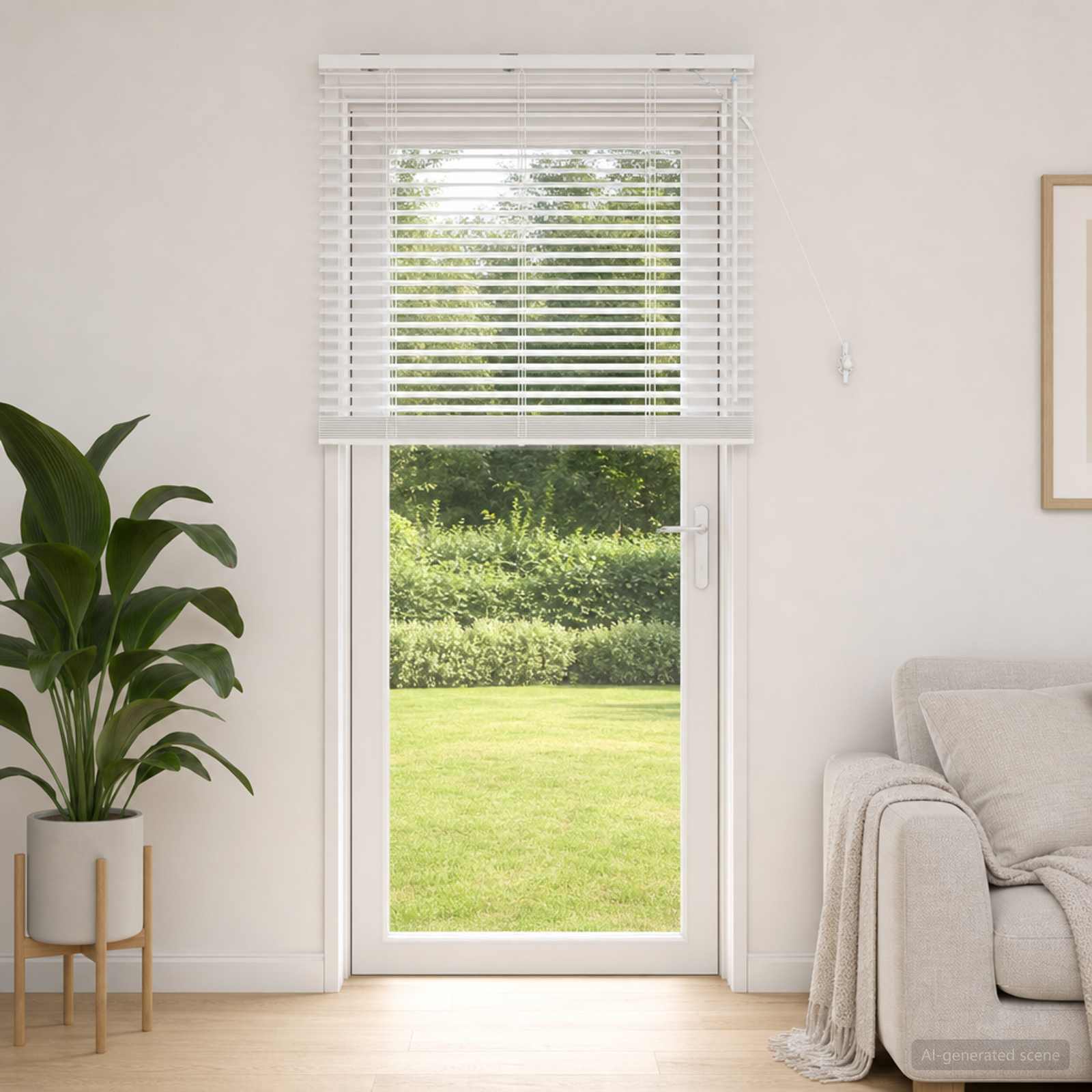 vidaXL Venetian Blind White 70 x 250 cm 35 mm Solid Paulownia Wood 1