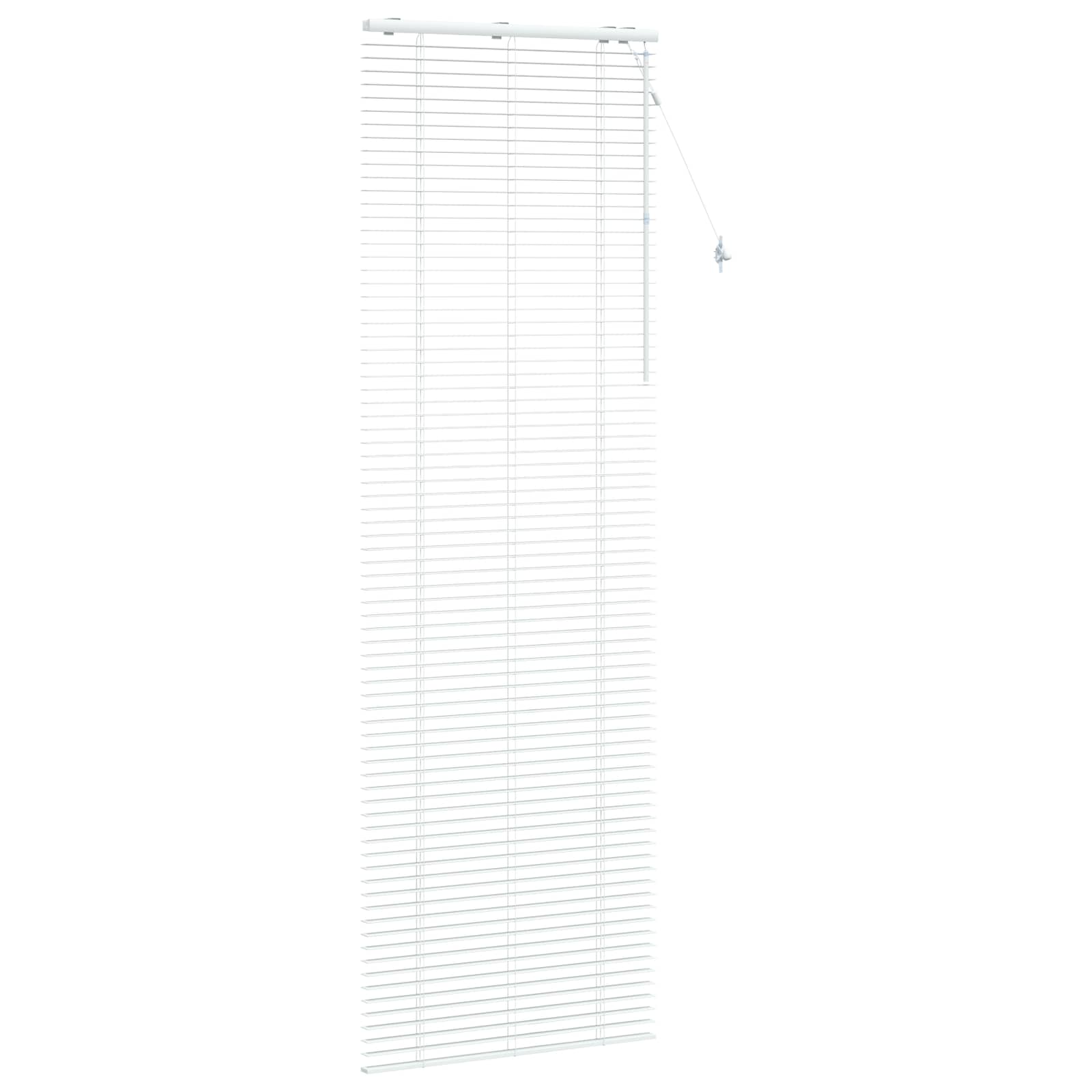 vidaXL Venetian Blind White 75 x 250 cm 35 mm Solid Paulownia Wood 3