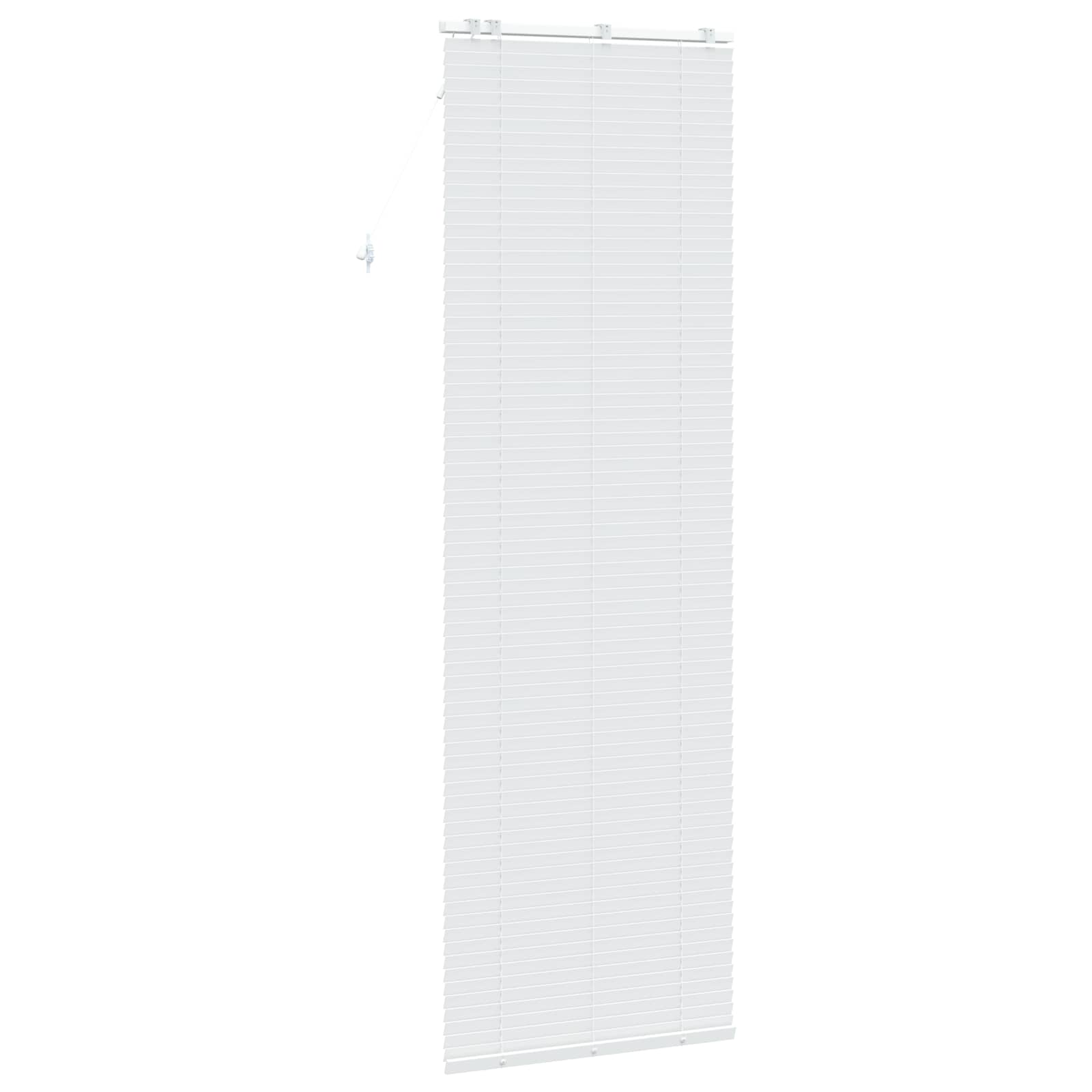 vidaXL Venetian Blind White 75 x 250 cm 35 mm Solid Paulownia Wood 4