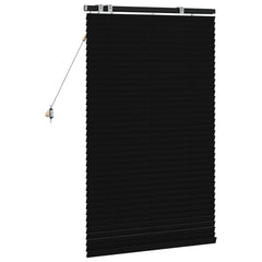 vidaXL Venetian Blind Black 70 x 130 cm 35 mm Solid Paulownia Wood 4