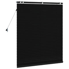 vidaXL Venetian Blind Black 120 x 130 cm 35 mm Solid Paulownia Wood 4