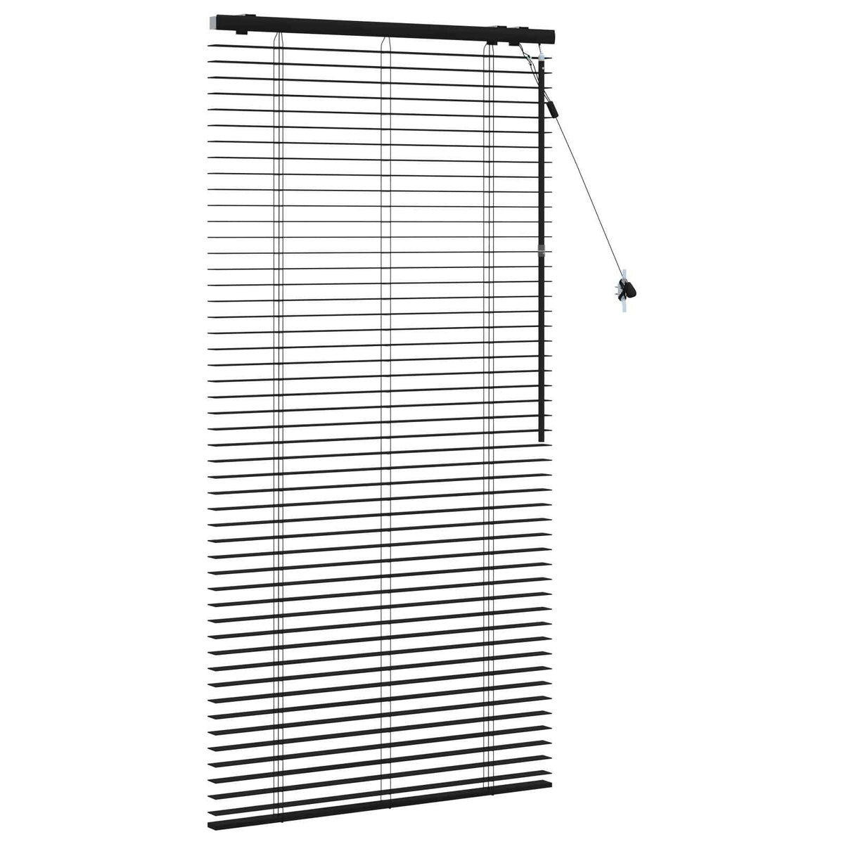 Venetian Blind 35 mm Solid Paulownia Wood Black
