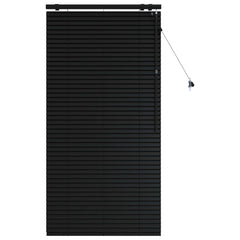 vidaXL Venetian Blind Black 70 x 160 cm 35 mm Solid Paulownia Wood 2