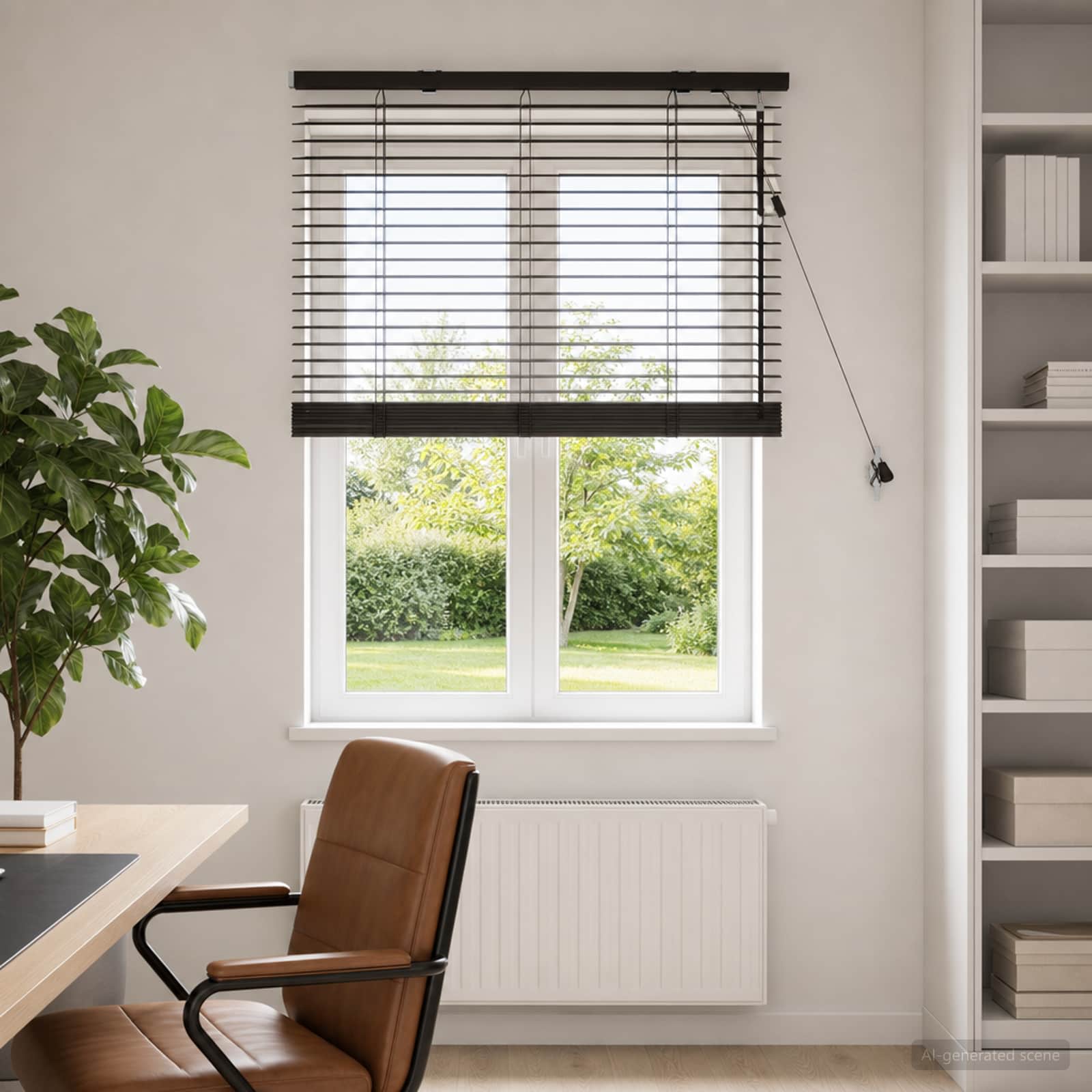 vidaXL Venetian Blind Dark Brown 75 x 130 cm 35 mm 1
