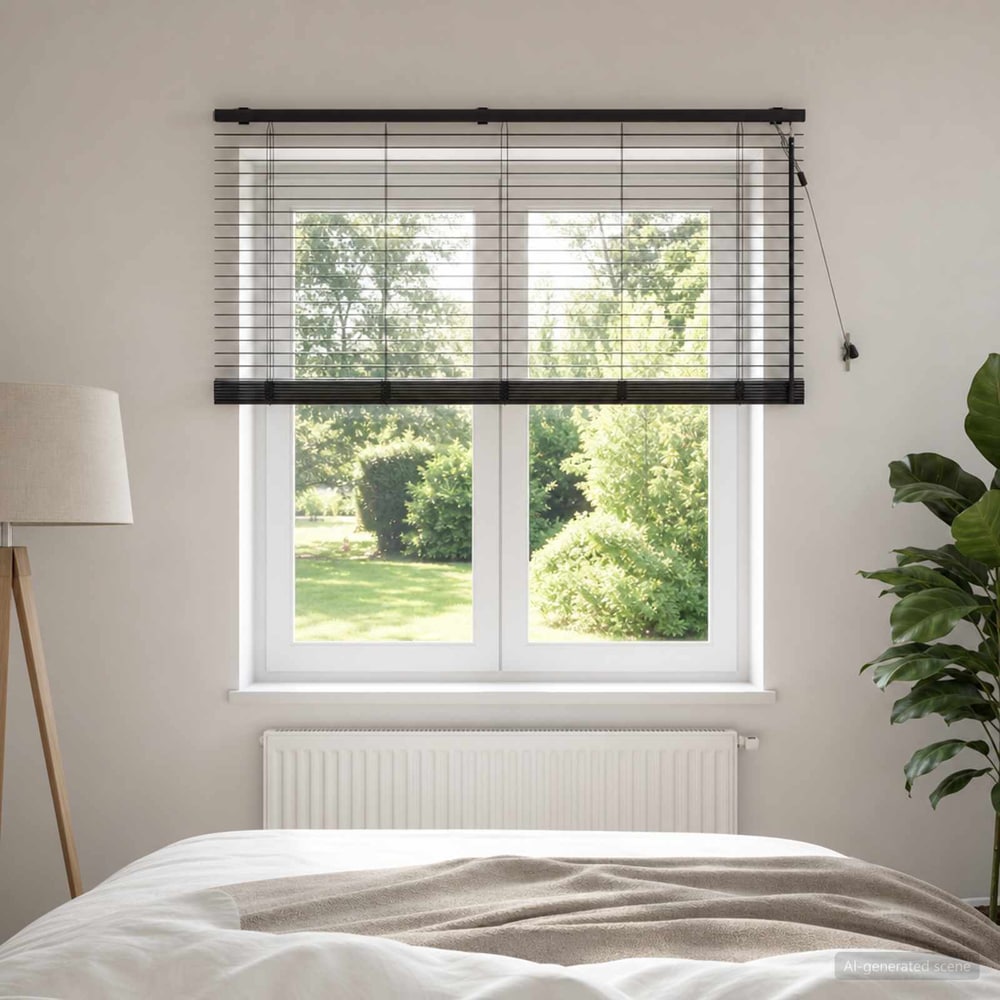 Venetian Blind 35 mm Drop 160 cm Dark Brown 145 cm