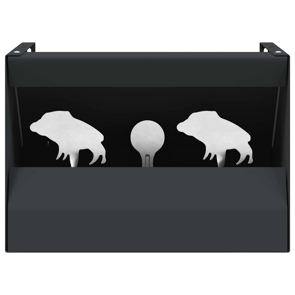 vidaXL Bullet Trap Box Black 29 x 22 x 20 cm Steel 2