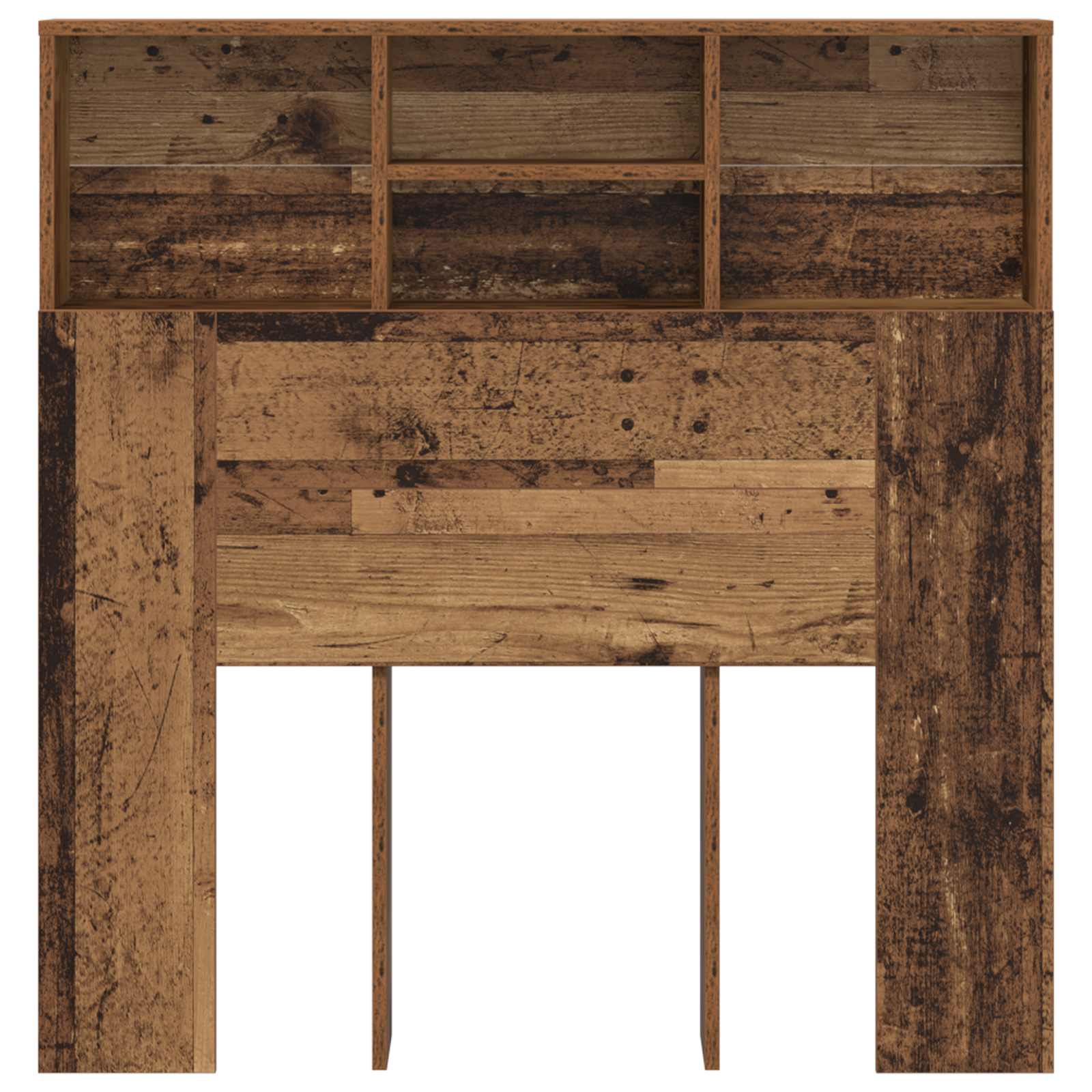 vidaXL Headboard Cabinet Old Wood Engineered Wood 5