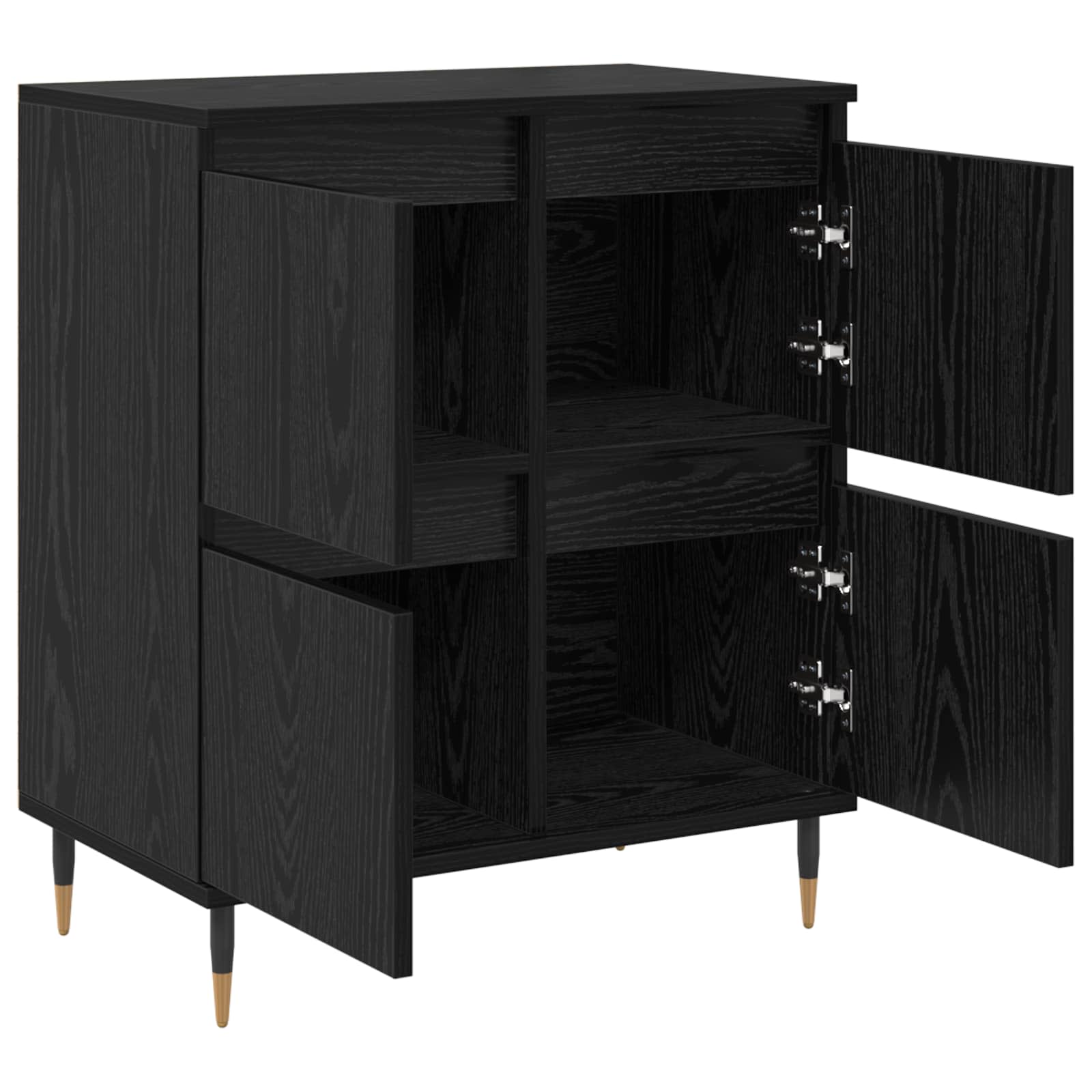 vidaXL Sideboard Black Oak 60 x 35 x 70 cm 5