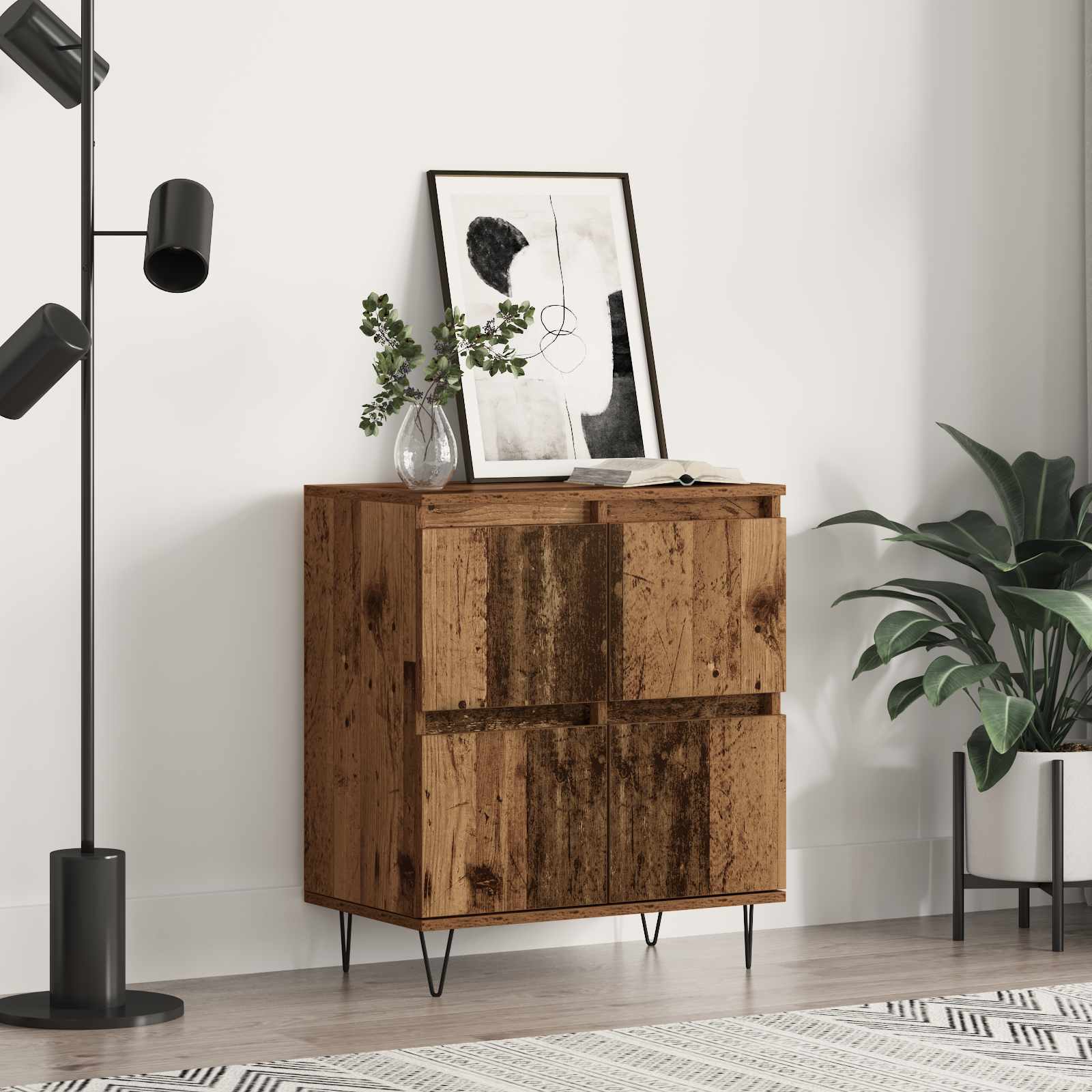 Sideboard Engineered Wood in Old Wood