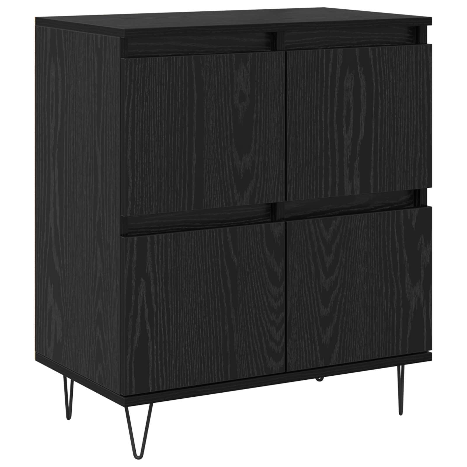 vidaXL Sideboard Black Oak 60 x 35 x 70 cm 2