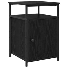 vidaXL Bedside Cabinet Black oak Engineered Wood 2