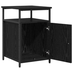 vidaXL Bedside Cabinet Black oak Engineered Wood 5
