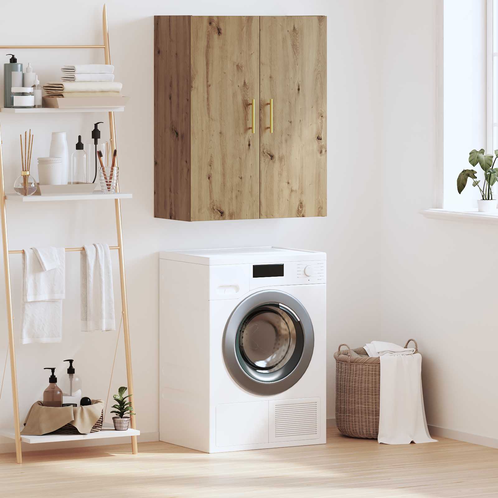 vidaXL Wall Cabinet Artisan Oak 69.5 x 34 x 90 cm Engineered Wood 1