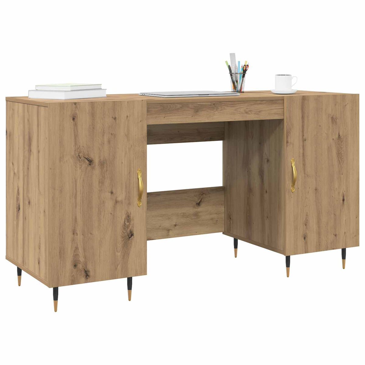 Desk 140x50x75 cm Engineered Wood Artisan oak