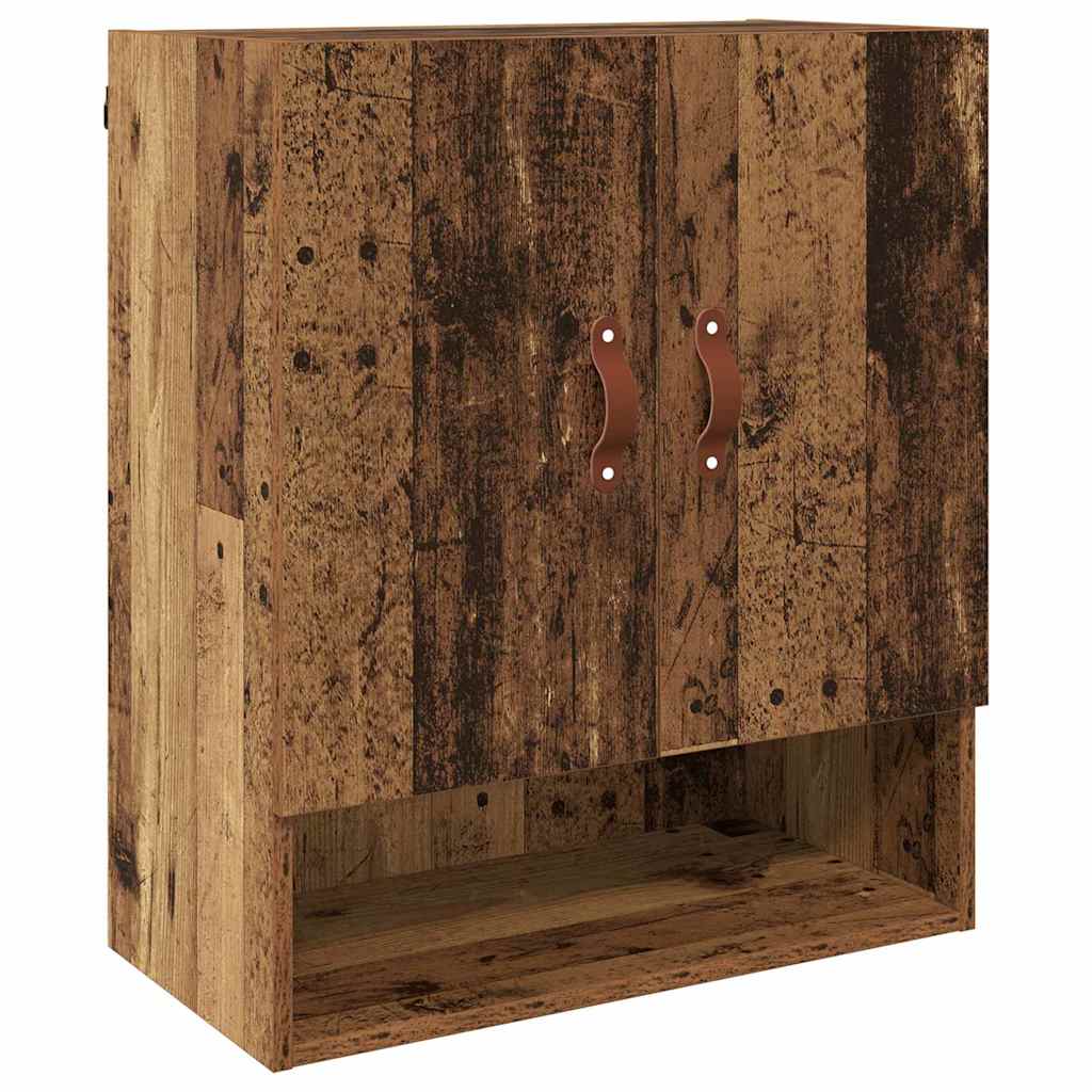 vidaXL Wall Cabinet 60 x 31 x 70 cm Engineered Wood Old wood 2