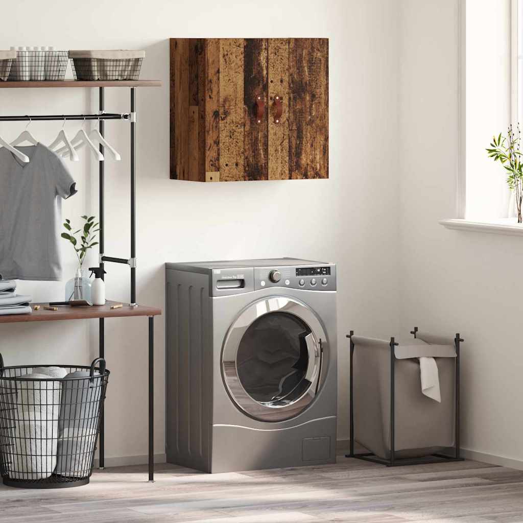 vidaXL Wall Cabinet 60 x 31 x 60 cm Engineered Wood Old wood 1