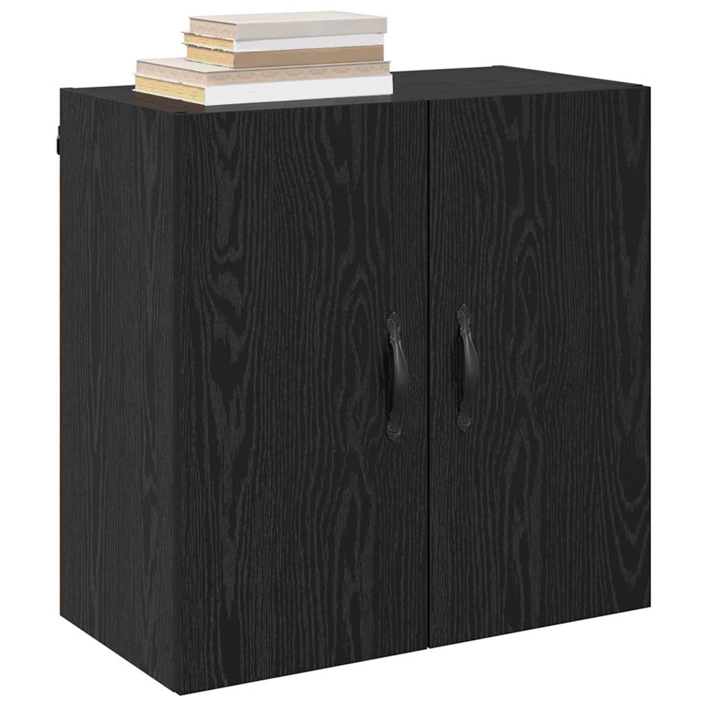 vidaXL Wall-Mounted Cabinet 60 x 31 x 60 cm Engineered Wood Black Oak 3