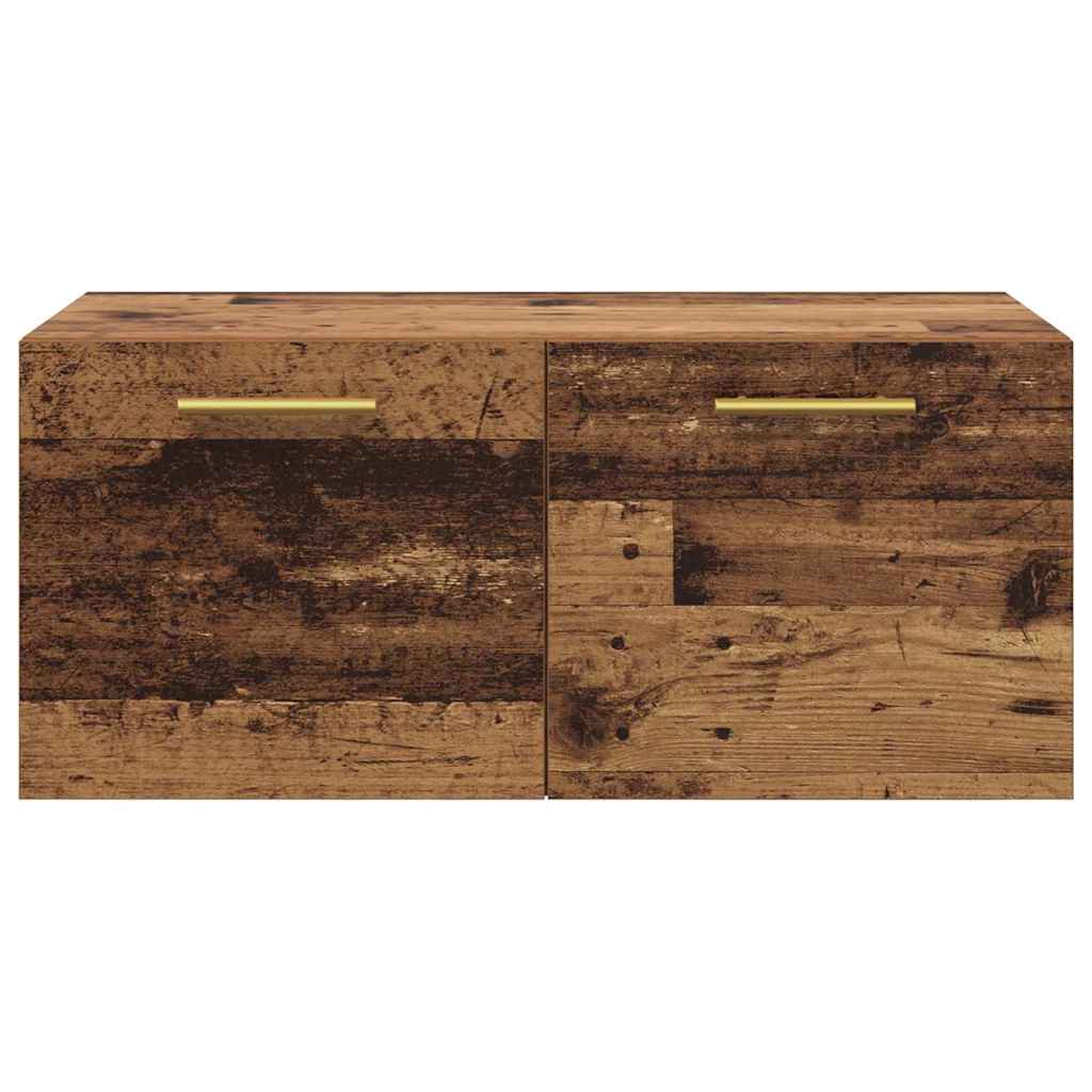 vidaXL Wall Cabinet 80 x 36.5 x 35 cm Engineered Wood Old wood 6