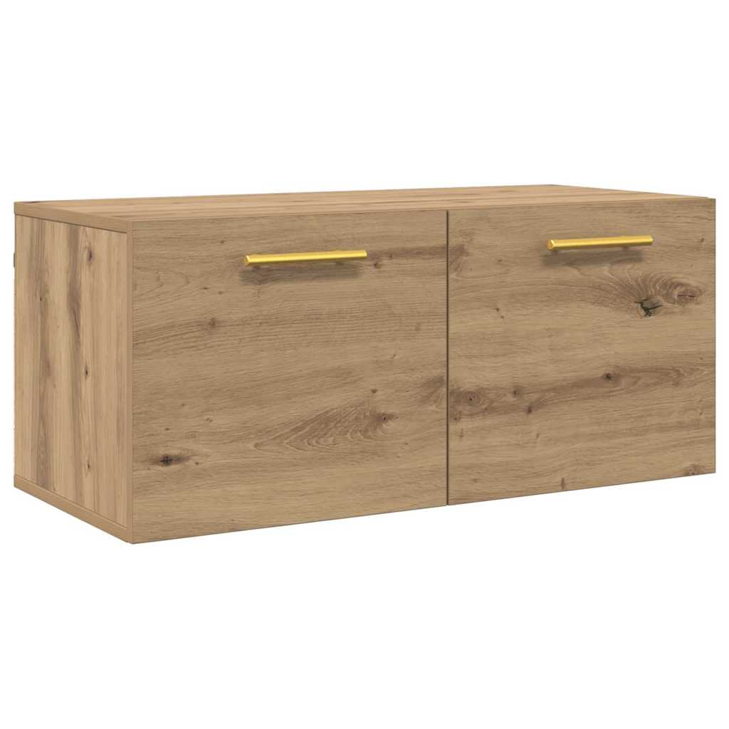 vidaXL Wall Cabinet 80 x 36.5 x 35 cm Engineered Wood Artisan oak 2