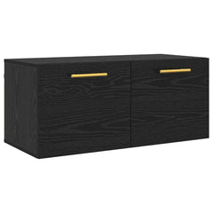 vidaXL Wall Cabinet 80 x 36.5 x 35 cm Engineered Wood Black oak 2