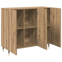 vidaXL Sideboard Artisan Oak 90 x 34 x 80 cm Engineered Wood 5