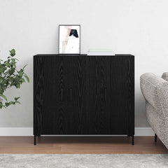 Sideboard 90x34x80 cm Engineered Wood Black oak