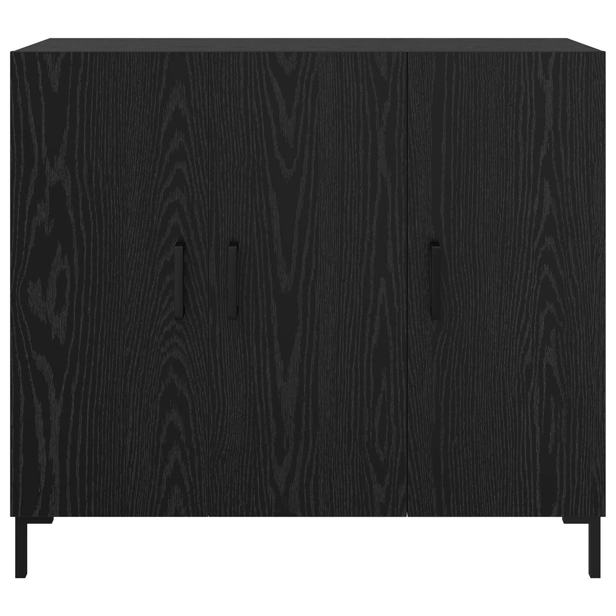 Sideboard 90x34x80 cm Engineered Wood Black oak