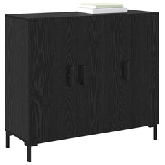 Sideboard 90x34x80 cm Engineered Wood Black oak