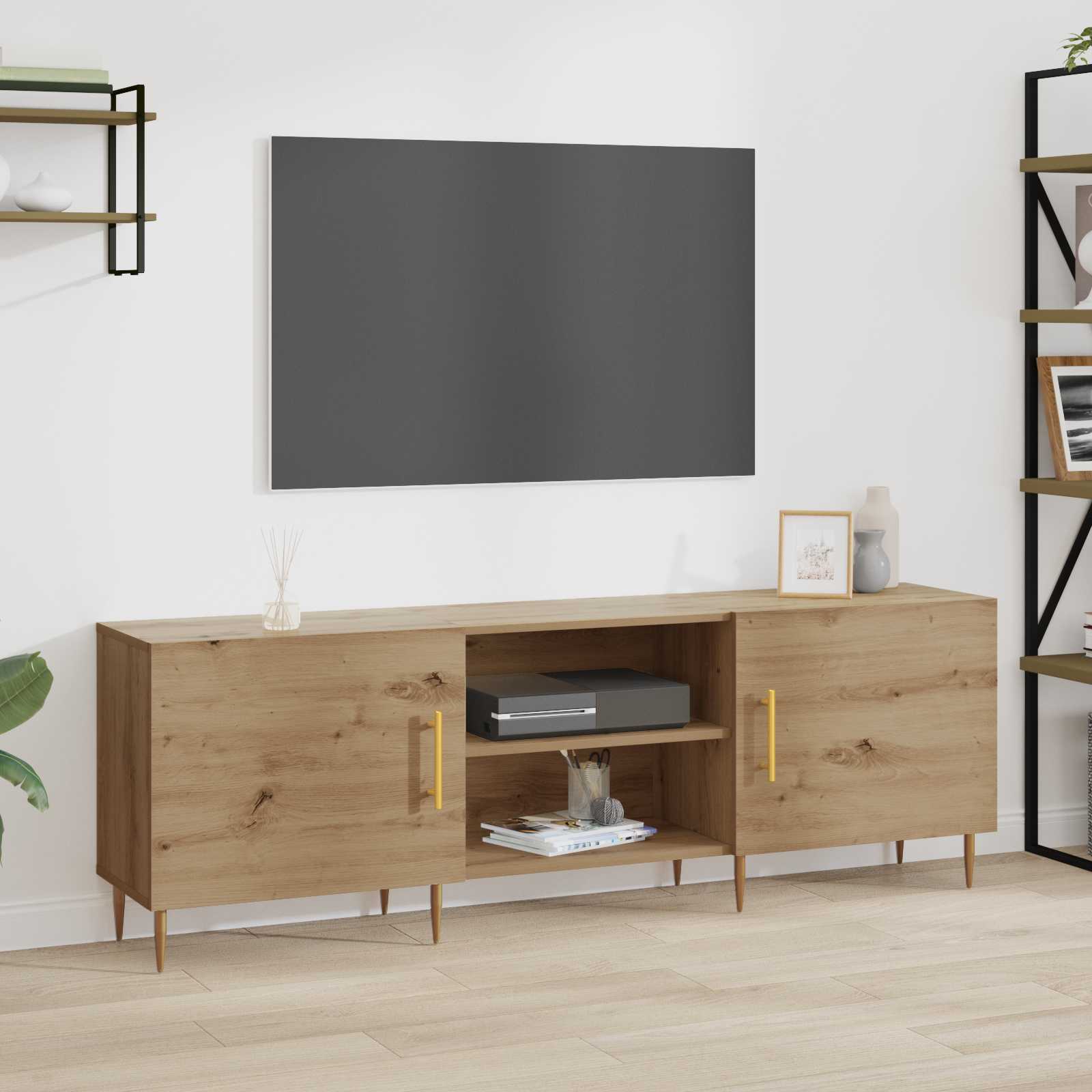 TV Cabinet Engineered Wood in Artisan Oak