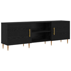 vidaXL TV Cabinet 150 x 30 x 50 cm Black oak Engineered wood 2