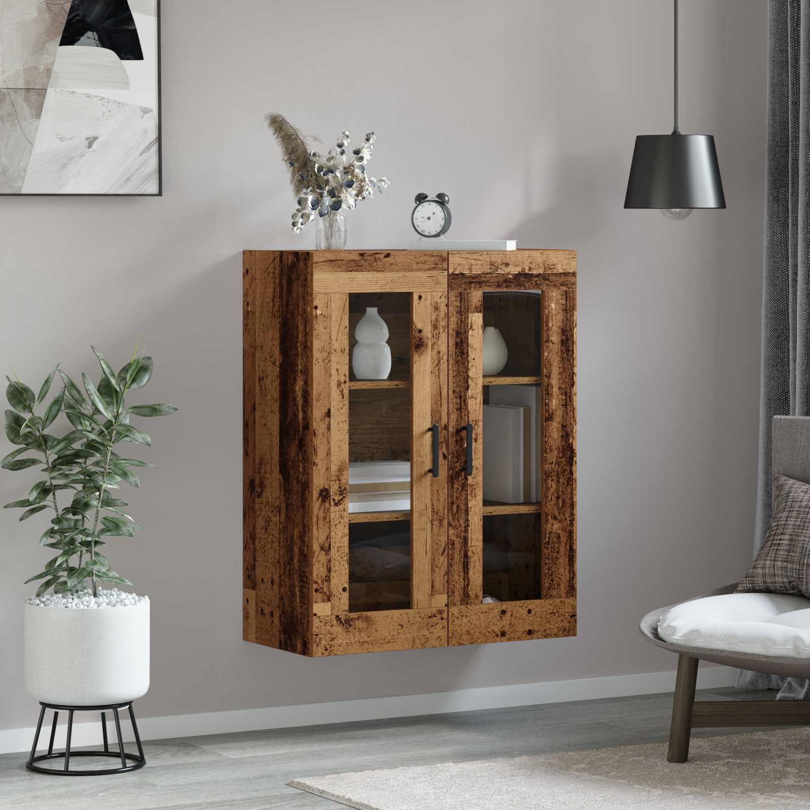 vidaXL Sideboard Old Wood 69.5 x 34 x 90 cm Engineered Wood 4