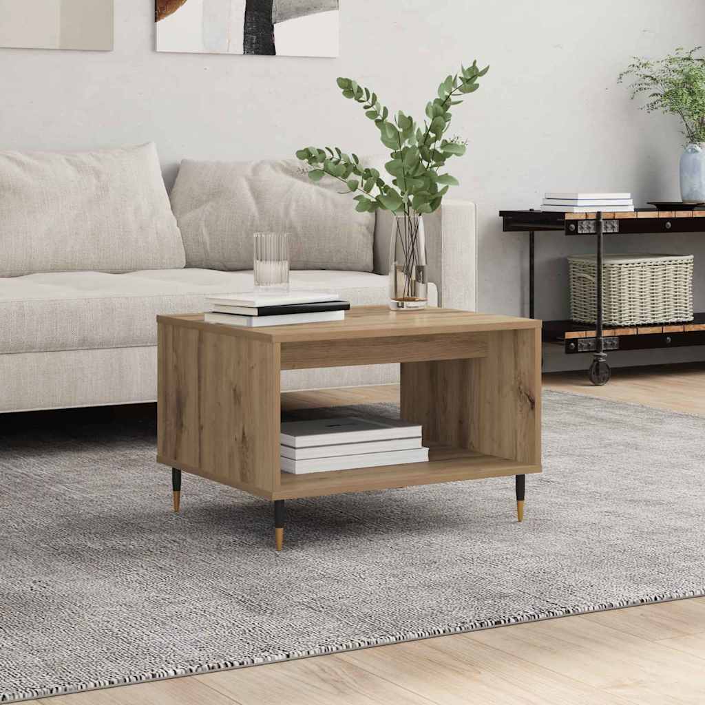 vidaXL Coffee Table Artisan oak 60 x 50 x 40 cm Engineered wood 1