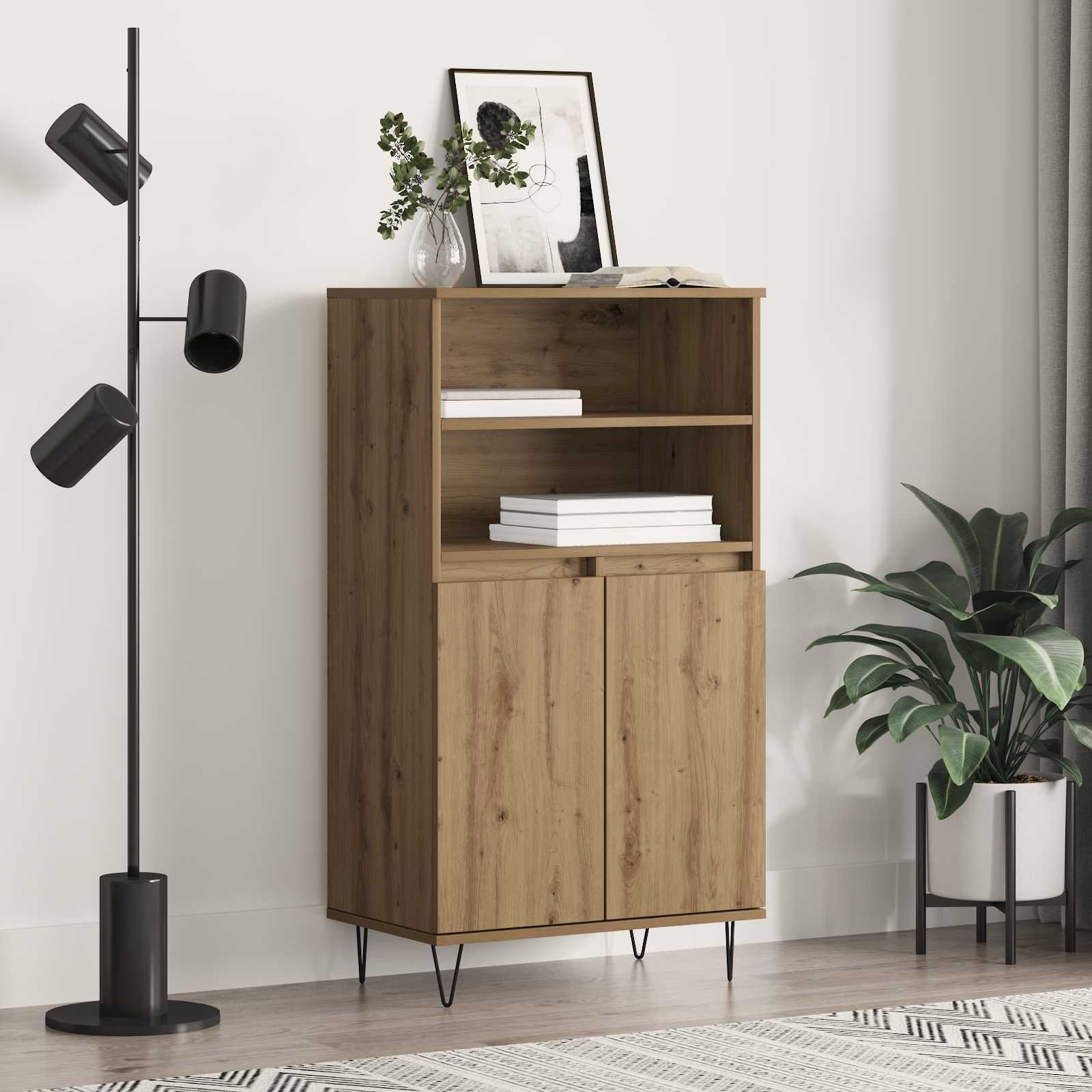 vidaXL Highboard Brown 60 x 36 x 110 cm Engineered Wood 1