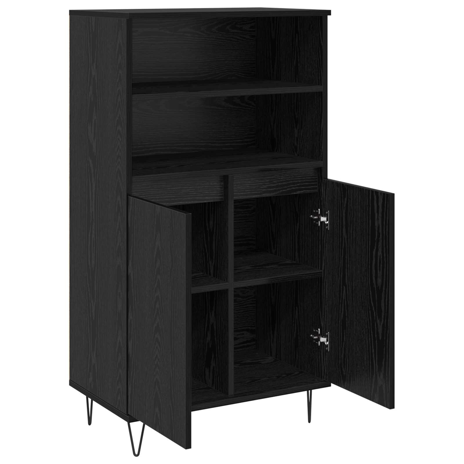 vidaXL Highboard Black 60 x 36 x 110 cm Engineered Wood 5