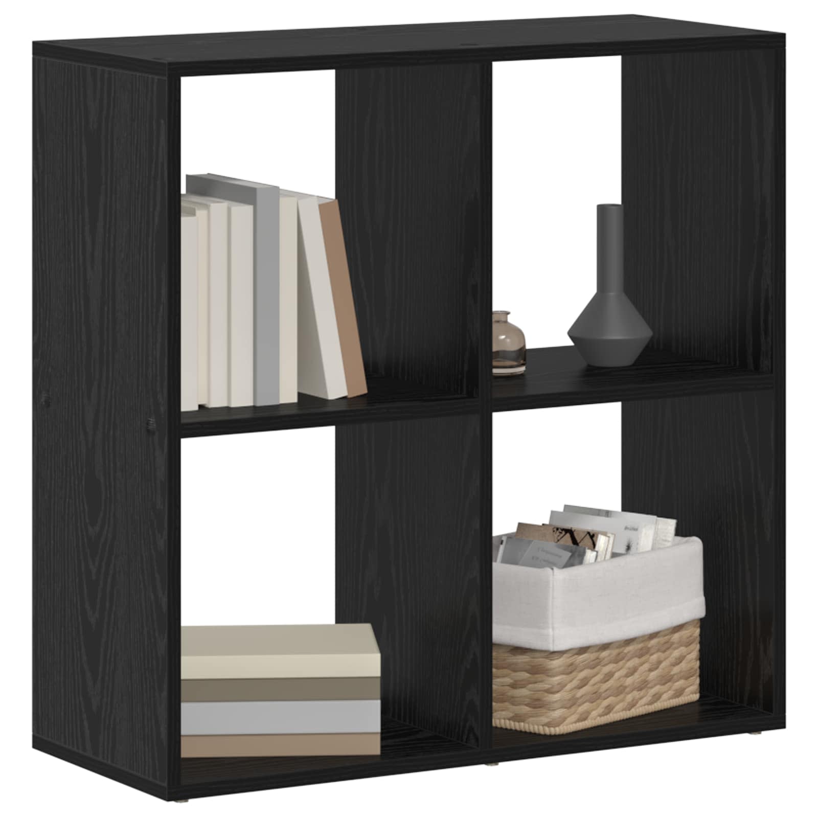 vidaXL Book Cabinet 4-Tier 69.5 x 29 x 69.5 cm Engineered Wood 3