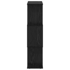 vidaXL Book Cabinet 3-Tier 70 x 24 x 97 cm Engineered Wood Black Oak 6
