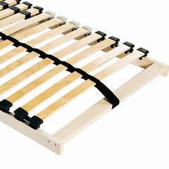 vidaXL Slatted Bed Base Brown 100 x 190 cm Solid Beech Wood 3