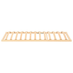 vidaXL Slatted Bed Base Brown 100 x 190 cm Solid Beech Wood 3