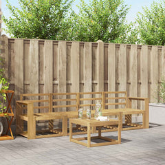 Outdoor Sofa Set 5 pcs 4-Seaters Solid Acacia Wood Wide flat