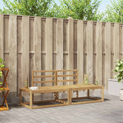 Outdoor Sofa Set 2 pcs Solid Acacia Wood White