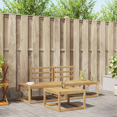 Outdoor Sofa Set 3 pcs Solid Acacia Wood White