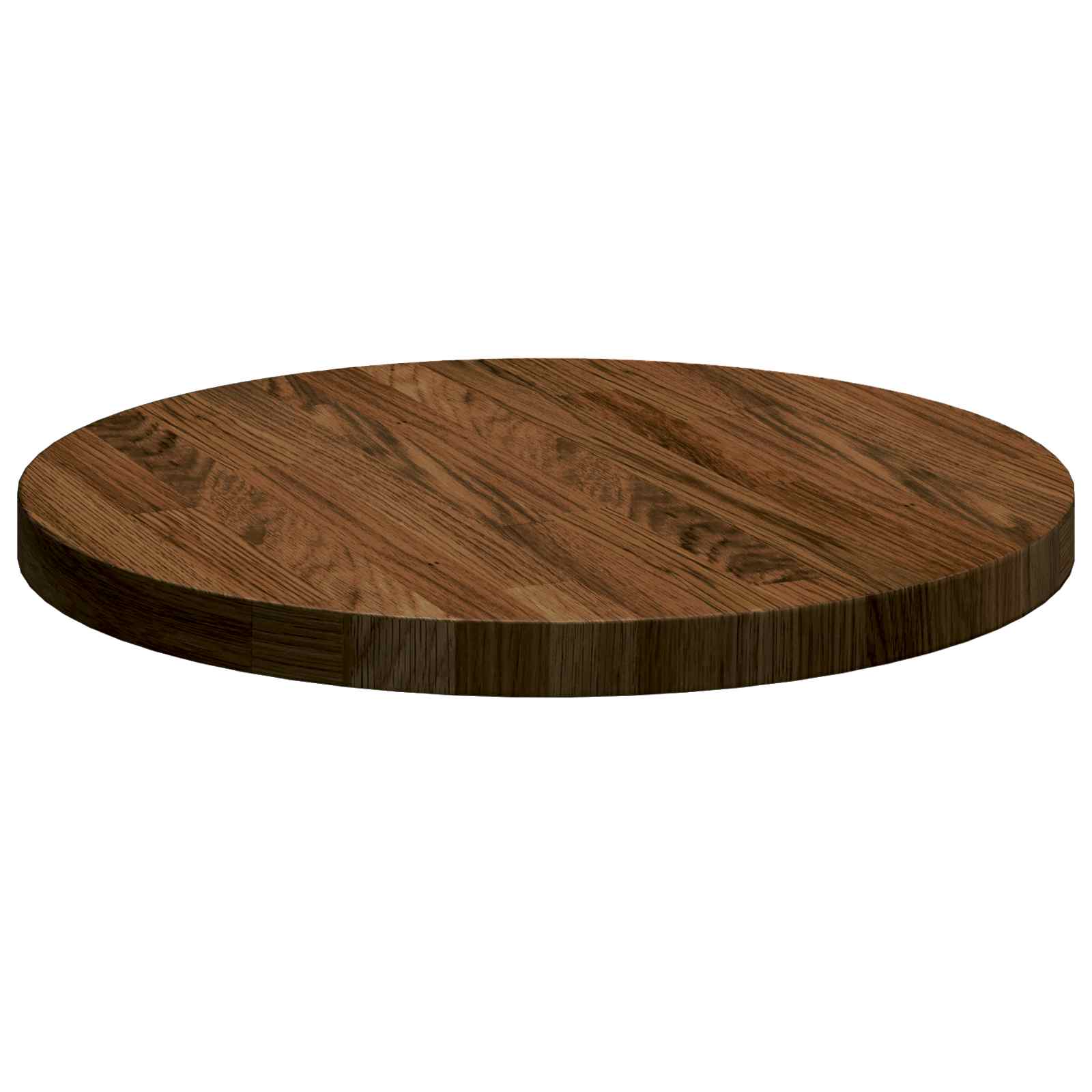 vidaXL Table Top Ø 40 x 2.5 cm Round Solid Oak Wood Dark Brown 5