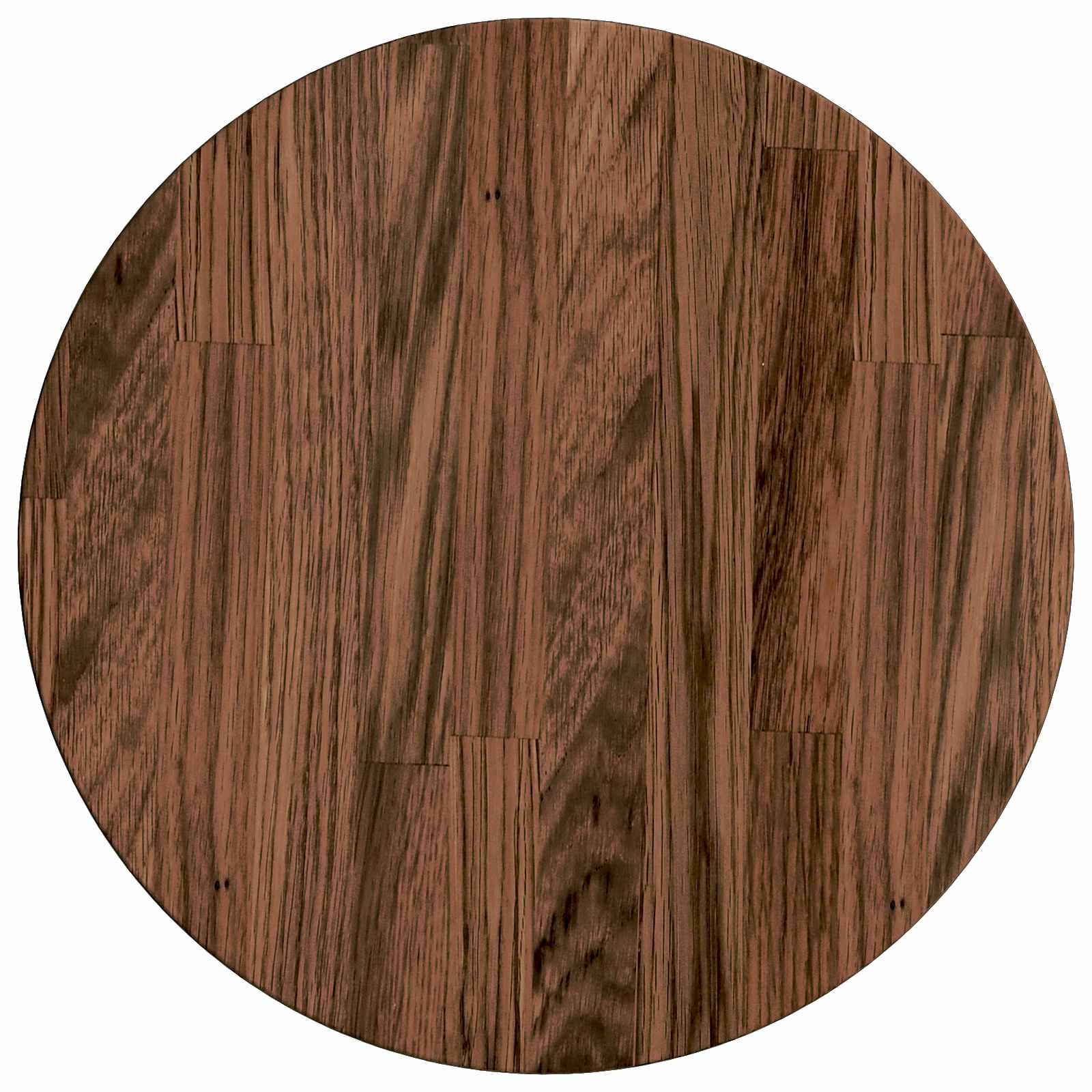 vidaXL Table Top Ø 40 x 2.5 cm Round Solid Oak Wood Dark Brown 2