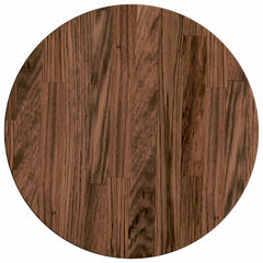 vidaXL Table Top Ø 40 x 2.5 cm Round Solid Oak Wood Dark Brown 2