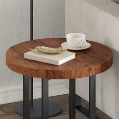 vidaXL Table Top Ø 50 x 4 cm Round Solid Oak Wood Light Brown 4