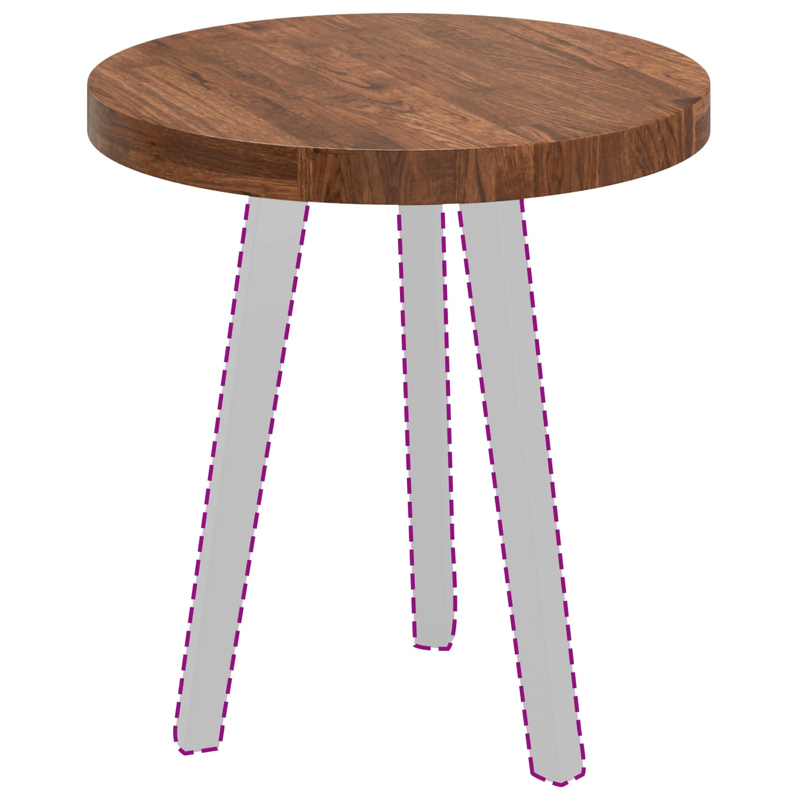 vidaXL Table Top Ø 50 x 4 cm Round Solid Oak Wood Light Brown 3