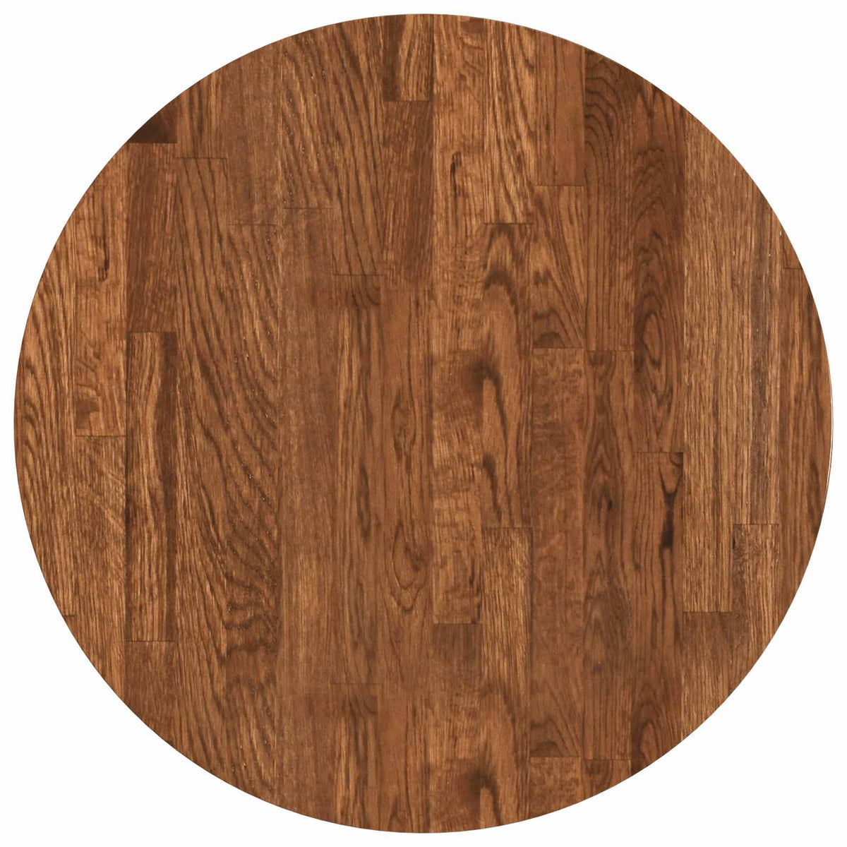 Table Top Round Solid Oak Wood Light Brown